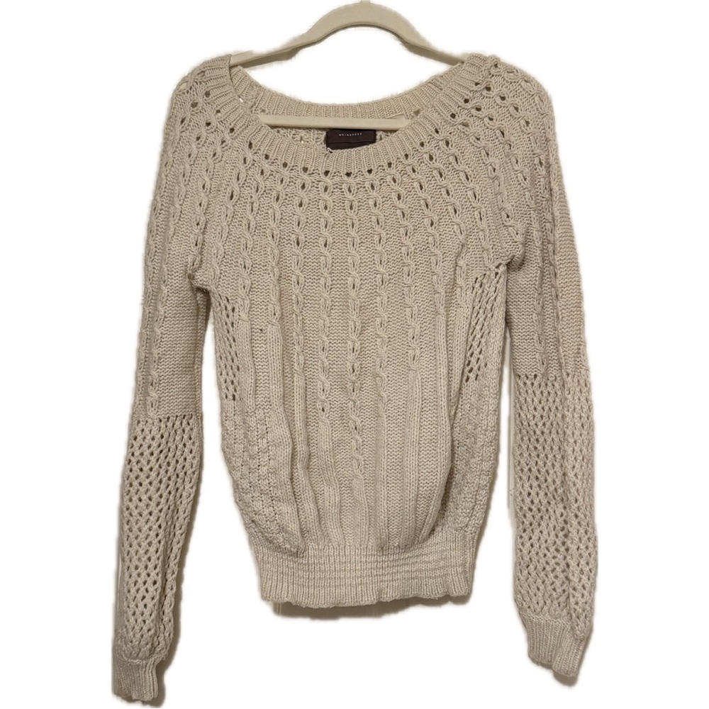 Anthropologie Guinevere Women's beige Wool Blend Knit Sweater